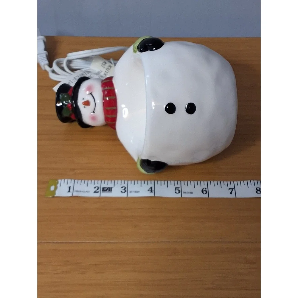 Yankee Candle Electric Snowman Wax Melt Warmer Ceramic Christmas Holiday Works!